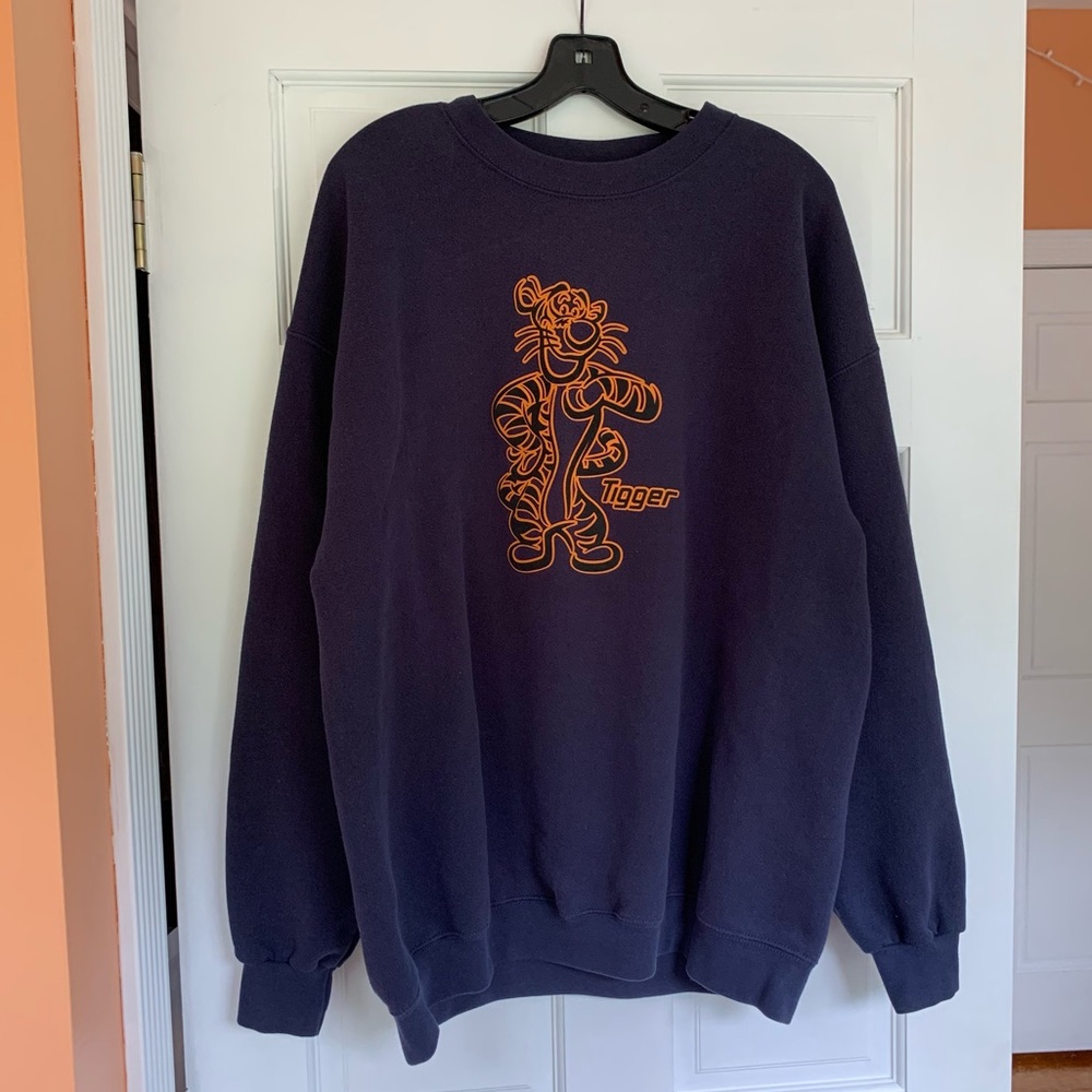 Navy Tigger Winnie the Pooh XL Disney Store Sweatshirt | EUC